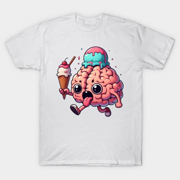 Brain Needs Ice Cream T-Shirt by Dmytro